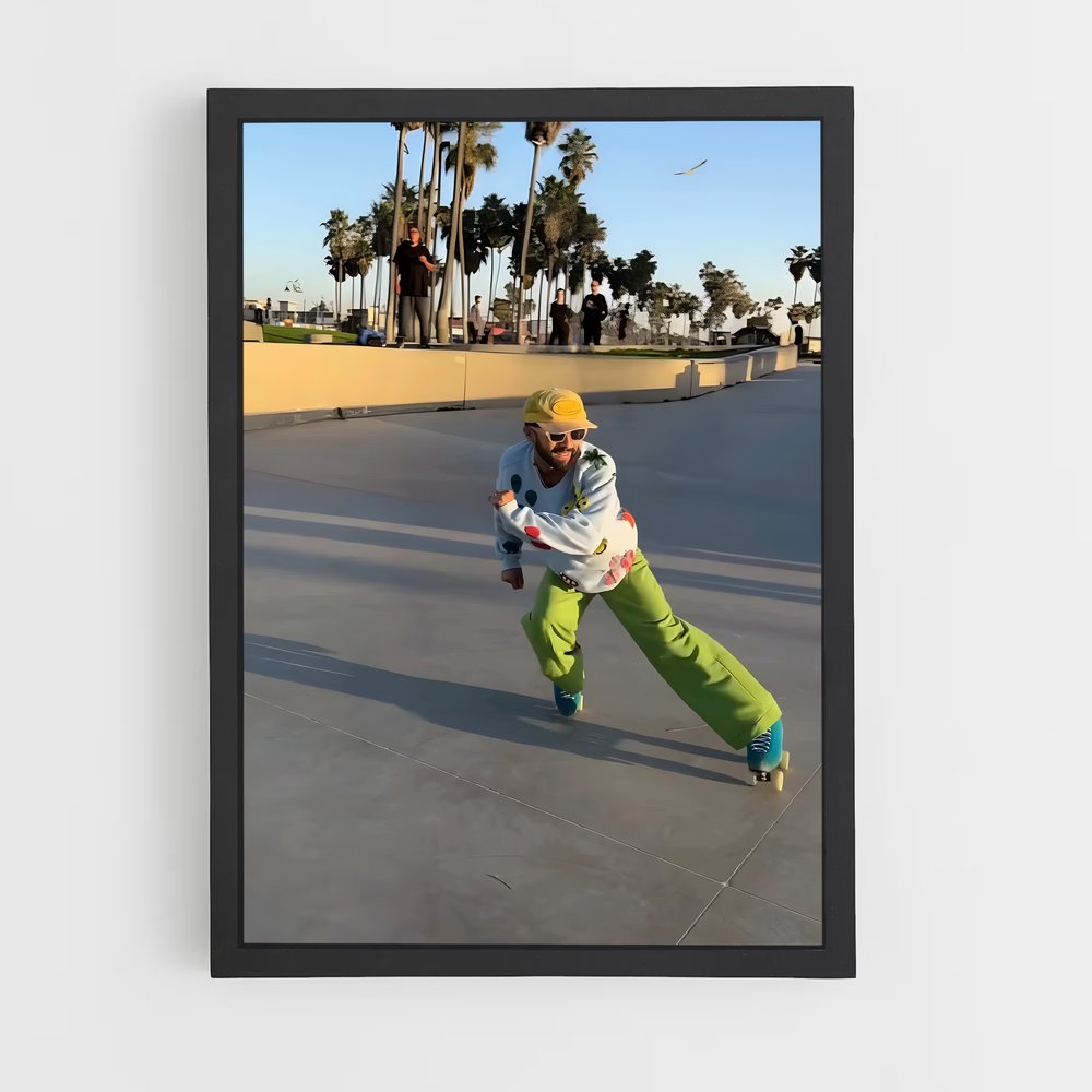 Poster Skate & Roll – affiche Roller (vue 2)